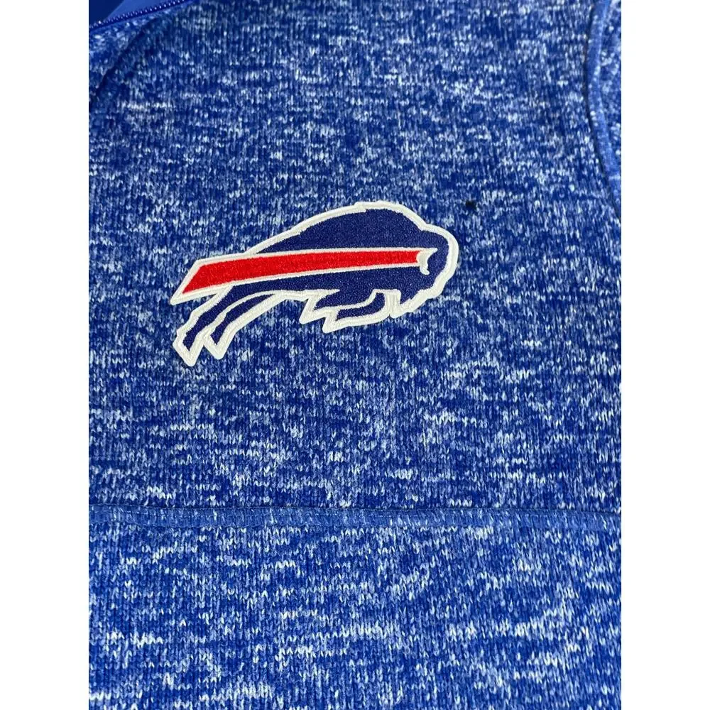 Antigua Quarter‑Zip Pullover Size L Blue Buffalo Bills Logo